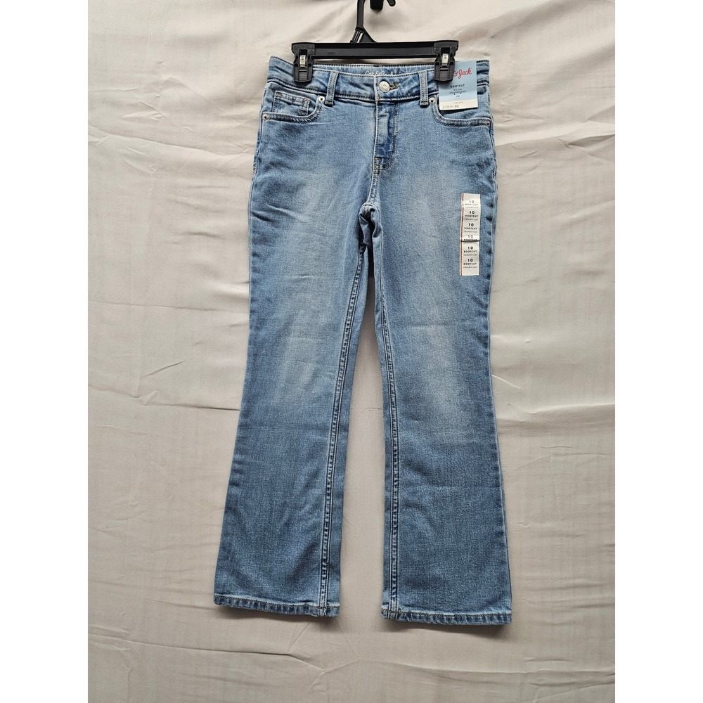 Cat & Jack Girls Bootcut Mid Rise Jeans Blue Cotton Blend Stretch Size 10